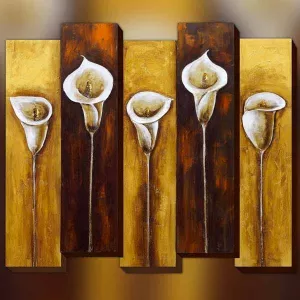Bloem schilderij, 3D compositie, afmeting 85x100cm