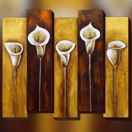 Bloem schilderij, 3D compositie, afmeting 85x100cm