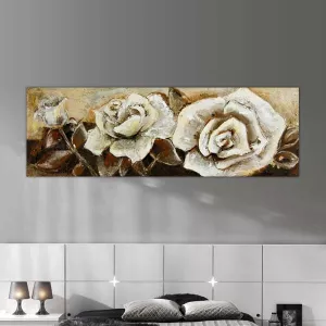 Panoramisch rozenknopschilderij, 120 x 40 cm