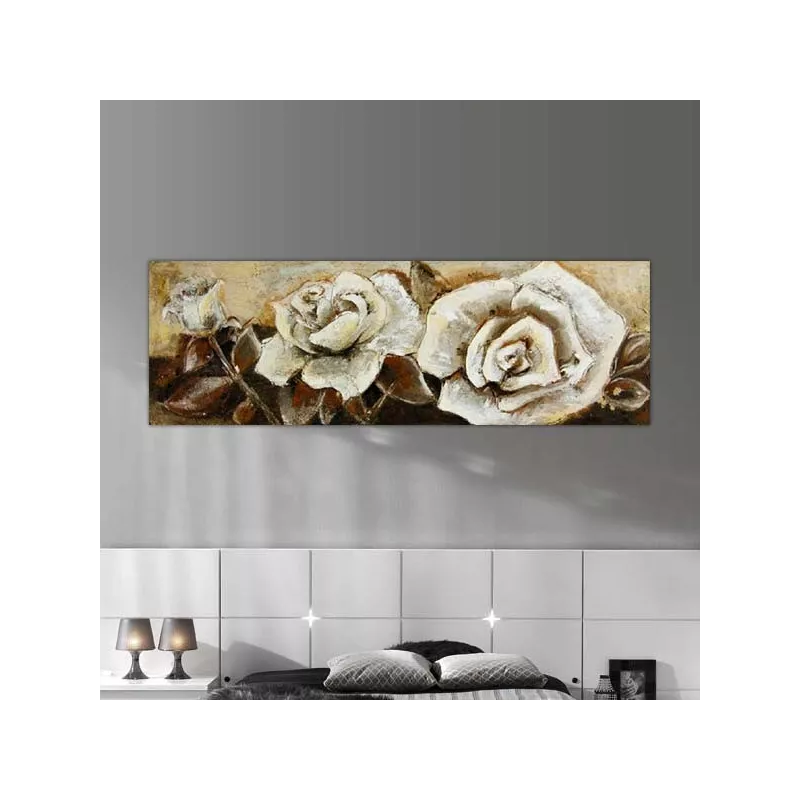 Panoramisch rozenknopschilderij, 120 x 40 cm