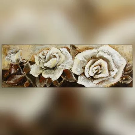 Panoramisch rozenknopschilderij, 120 x 40 cm