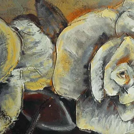 Panoramisch rozenknopschilderij, 120 x 40 cm