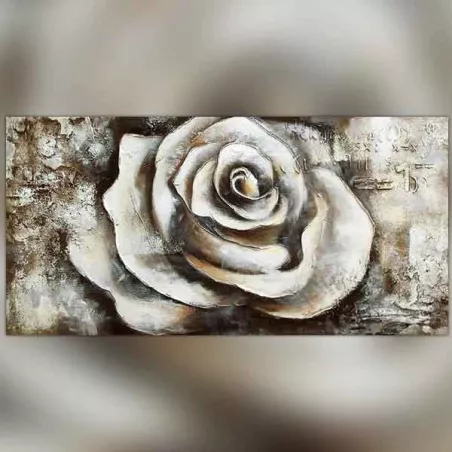 Rozenknopje op gestructureerde achtergrond, 120x60x4 cm