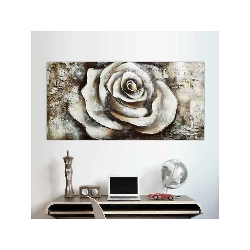 Rozenknopje op gestructureerde achtergrond, 120x60x4 cm