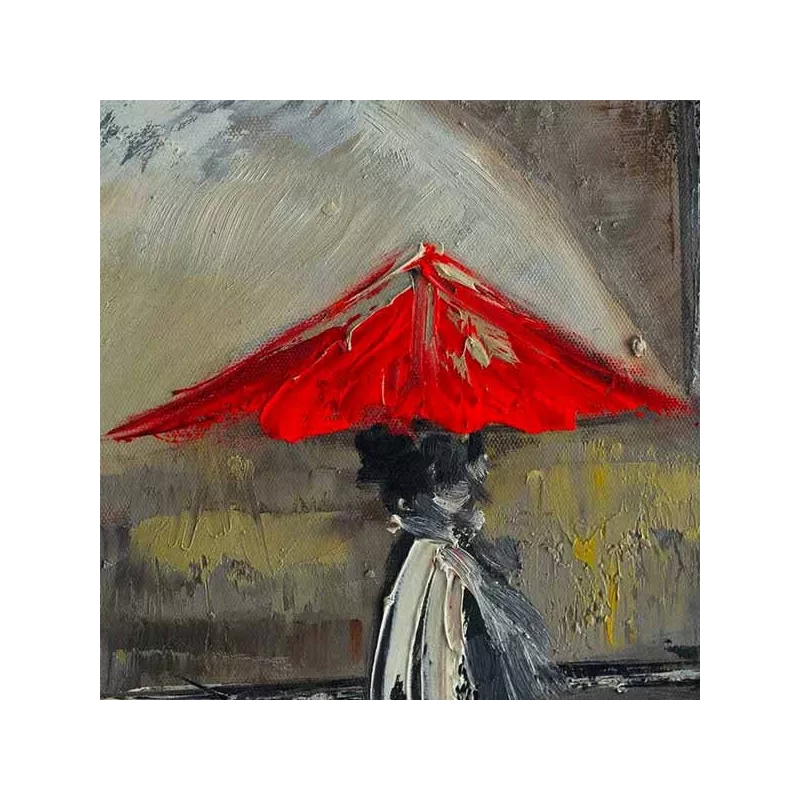 Parijs schilderij, uitzicht op een wandeling in Parijs : Wikao