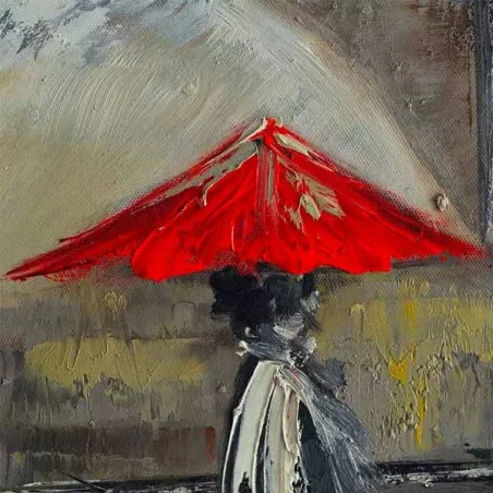 Parijs schilderij, uitzicht op een wandeling in Parijs : Wikao
