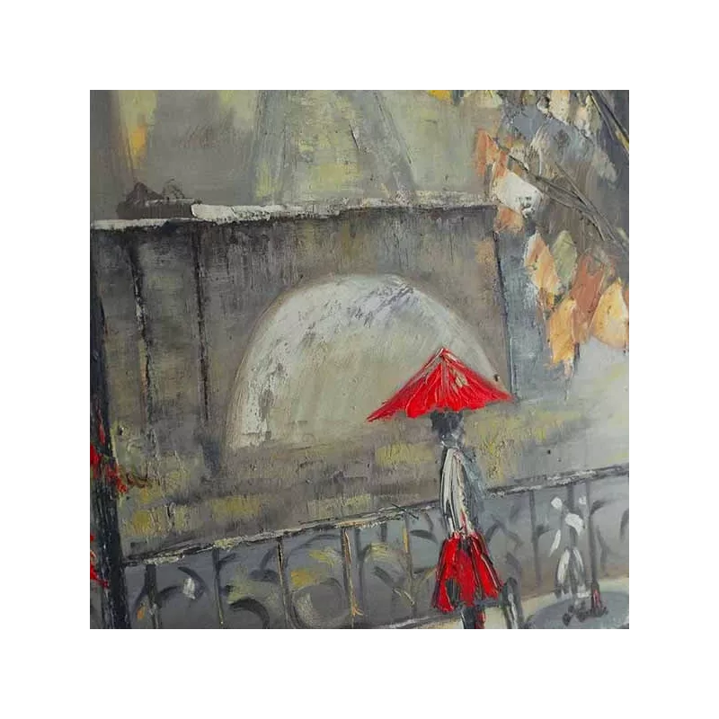 Parijs schilderij, uitzicht op een wandeling in Parijs : Wikao