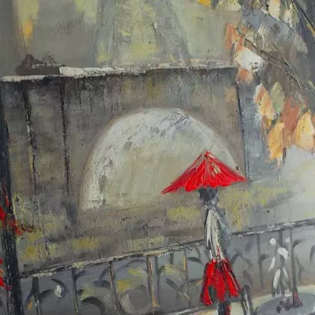 Parijs schilderij, uitzicht op een wandeling in Parijs : Wikao