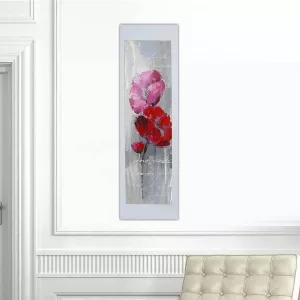 Bloemenschilderij, schilderij voor liefhebbers 40 x 120 cm