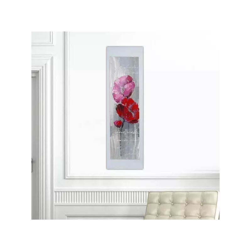 Bloemenschilderij, schilderij voor liefhebbers 40 x 120 cm