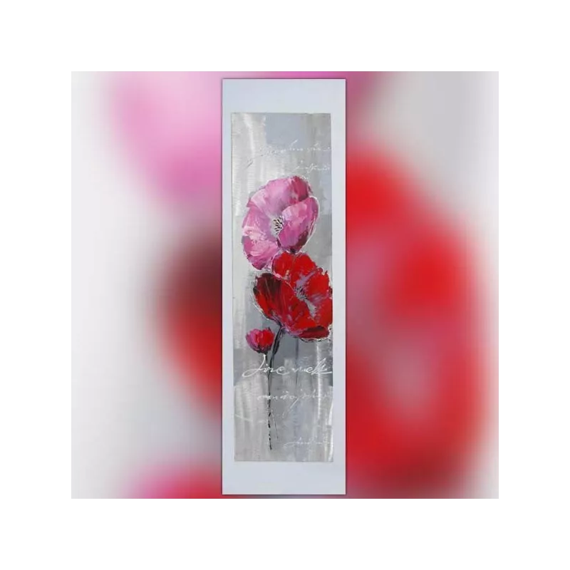 Bloemenschilderij, schilderij voor liefhebbers 40 x 120 cm