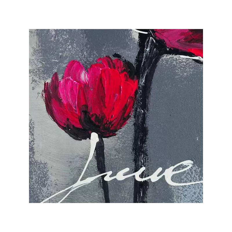 Bloemenschilderij, schilderij voor liefhebbers 40 x 120 cm